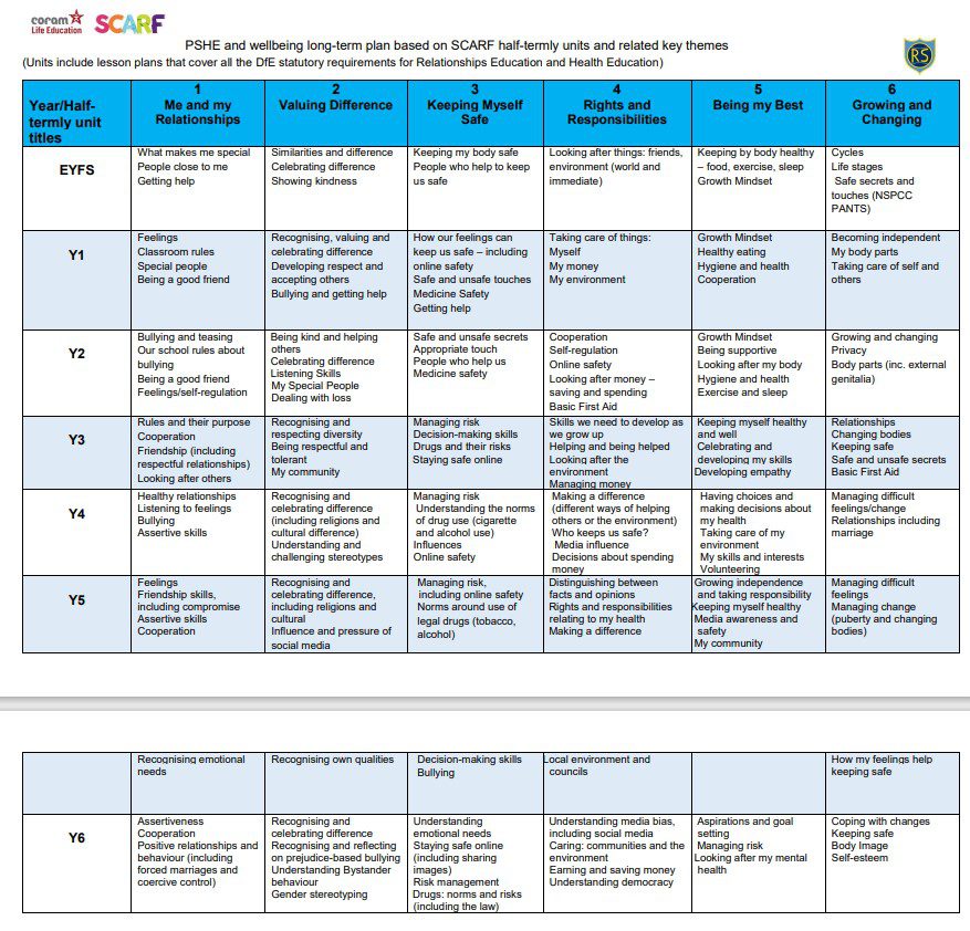 SCARF Curriculum Overview